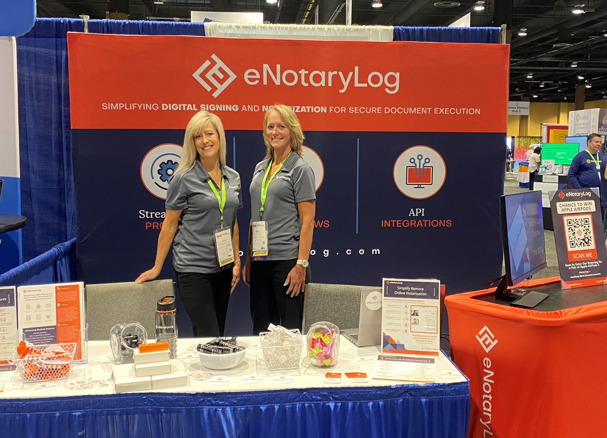 eNotarylog's tweet photo. It's been an awesome @ALABuzz Conference and there's still time to stop by booth #523 to talk convenience, security, and all things remote online notarization. #alaconf22 #simplifydigital #RON #remoteonlinenotarization #legaltech #userexperience #notarizedbyenotarylog #FLnotaries https://t.co/ajZkyBQ3GC