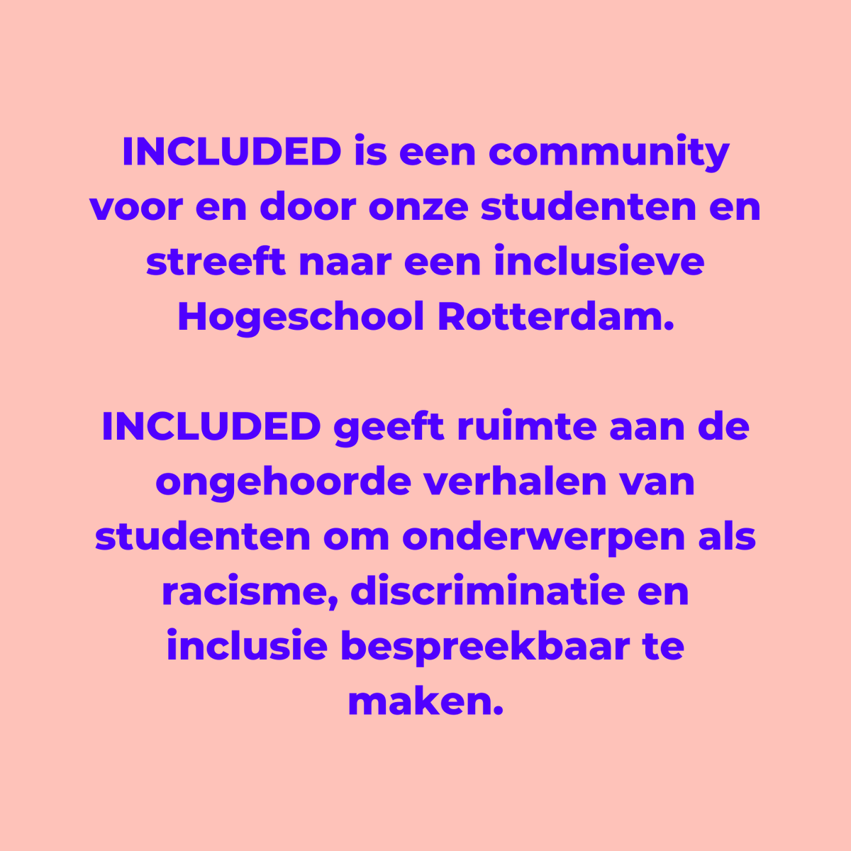 HRBSchool's tweet photo. Vandaag lanceert Hogeschool Rotterdam het nieuwe studentenplatform INCLUDED. Lees meer 👉 https://t.co/U7HywdFJ2R https://t.co/5zQNqvFlvt