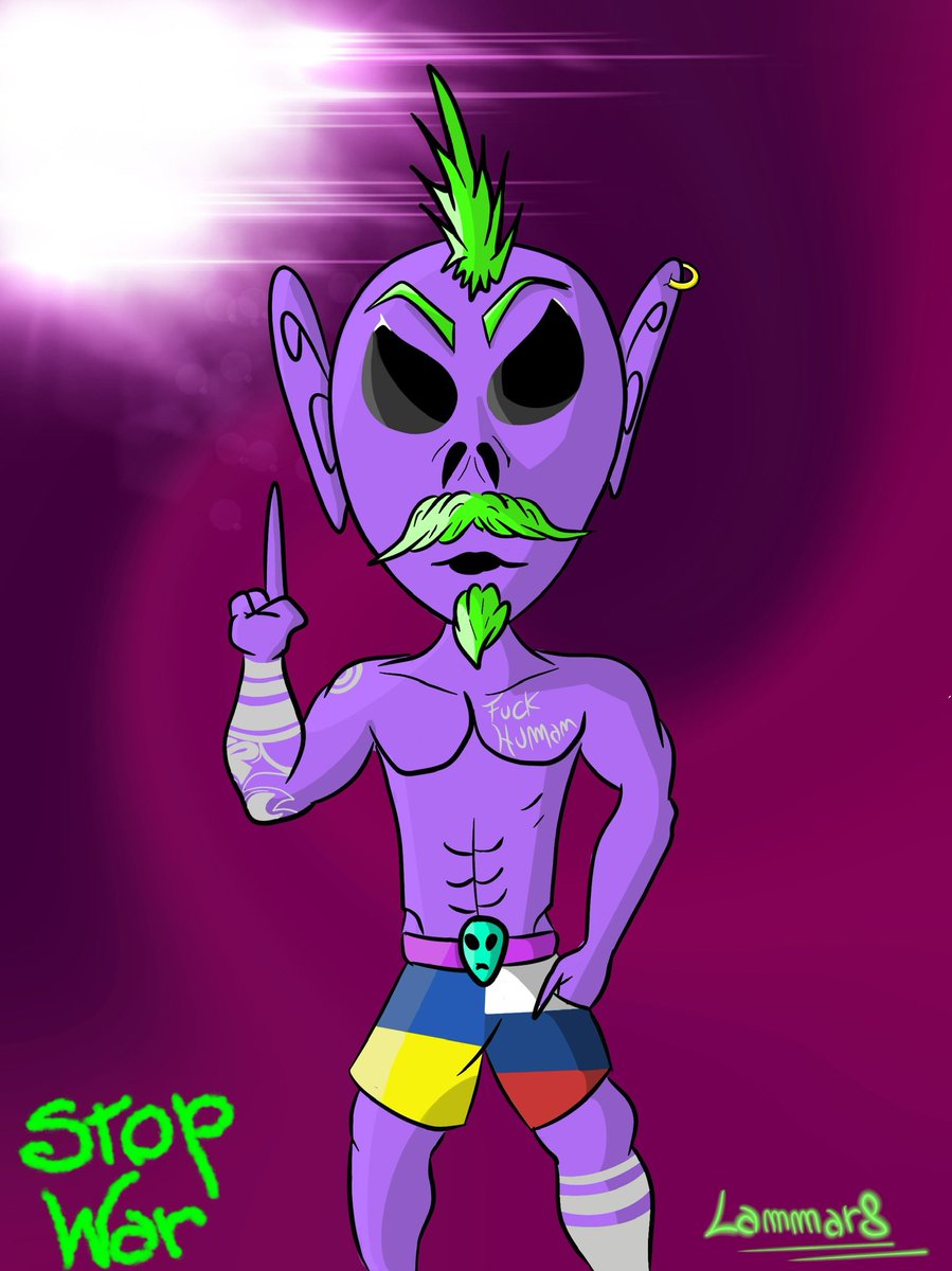 Lammar89's tweet photo. New NFT! https://t.co/WluI7JFub0 #fuckwar #fuckhuman #NFT #nftcollector #NFTCommumity #NFTs #nftapprentice #NFTdrop #NFTartwork #StopWar #Aliens #rebelalien https://t.co/H53JyqLgsG