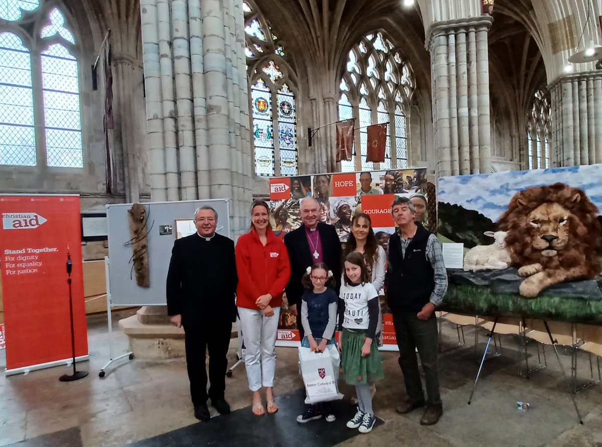Thanks to everyone who joined us on Saturday 14th May to kick off <a href="/christianaid/">christianaid</a> week 2022 <a href="/ExeterCathedral/">ExeterCathedral</a> working alongside <a href="/CofEDevon/">Diocese of Exeter</a> and the Bishop of Exeter, the Right Reverend Robert Atwell. Special thanks to our guest artist. Joan Moncrieffe  @projo1joan