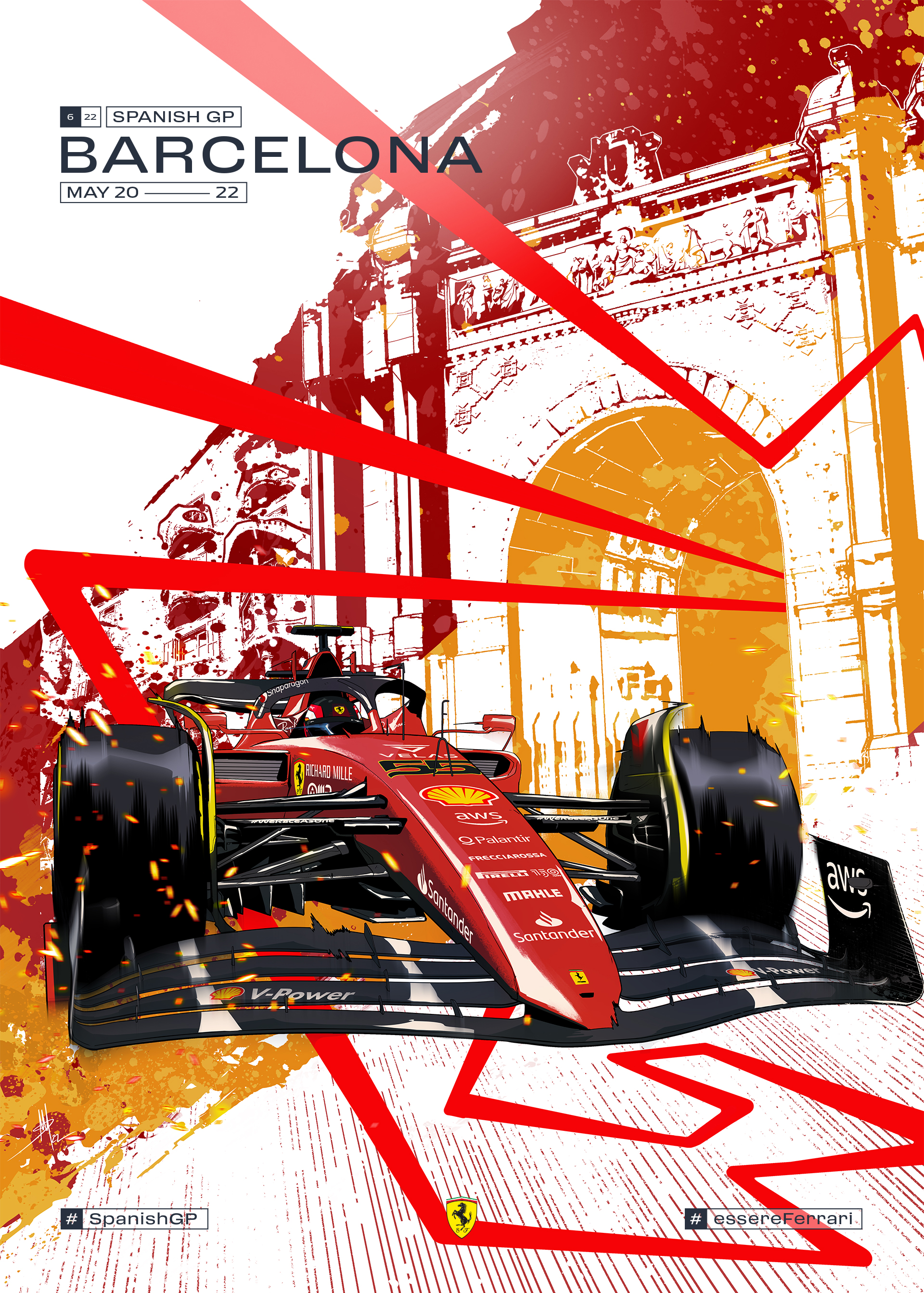 Scuderia Ferrari on Twitter: "🇪🇸 𝗦𝗣𝗔𝗜𝗡 🇪🇸 Get ready for  @CarlosSainz55's home race at the Circuit de Barcelona-Catalunya 🙌 For the  latest updates, follow @ScuderiaFerrari on all social channels 📱 Cover art