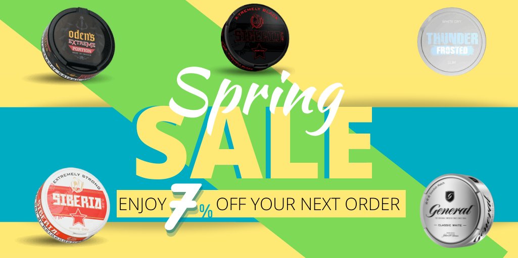 SnuslineCom's tweet image. #springsale only for you at #snusline get a #couponcode spring7 for 7% discount on your next order. 
snusline.com

#snus #snusshop #snusonline #snusstore #snusuk #snuslondon #snussiberia #snusodens #snusgeneral #snusnu