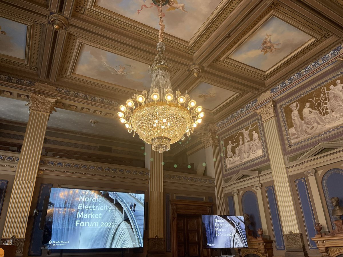 Paananen_Antti's tweet photo. Nordic Electricity Market Forum is about to start in Helsinki. Today afternoon and tomorrow morning different parties will discuss #electrification and formulate expert advice and recommendations to Nordic ministers #NEMF https://t.co/aEnLoB7274