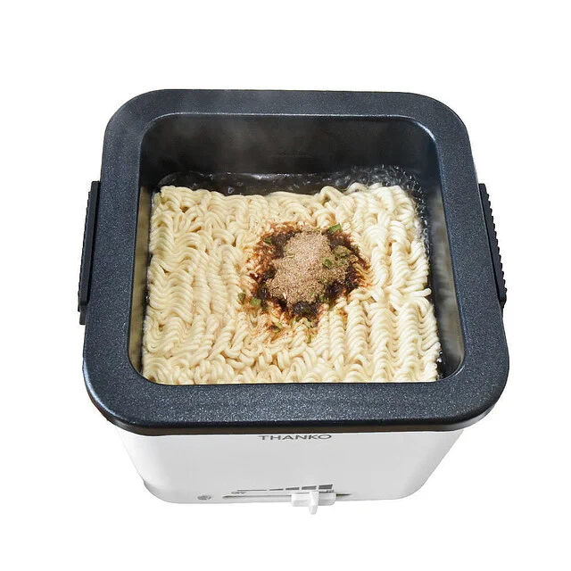 【話題‼】おひとりさま用シメの雑炊まで楽しめるインスタント袋麺専用の電気鍋