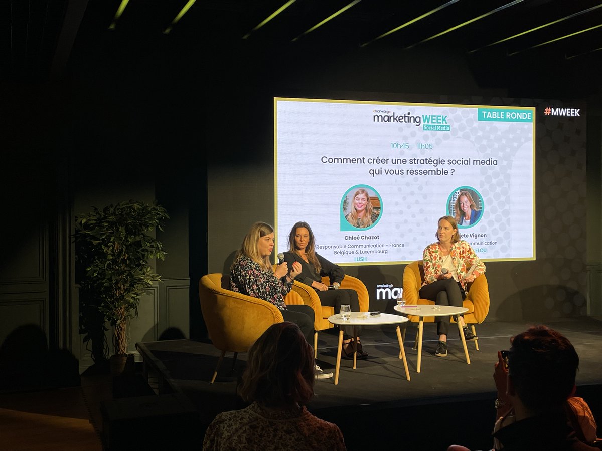 Emarketing_fr's tweet image. Comment créer une stratégie social média qui vous ressemble ? Bénédicte Chalumeau Vignon, Directrice de la Communication chez Afflelou et Chloé Chazot, Responsable Communication chez Lush nous parlent des techniques de communication pour développer leur marque. 
#mweek