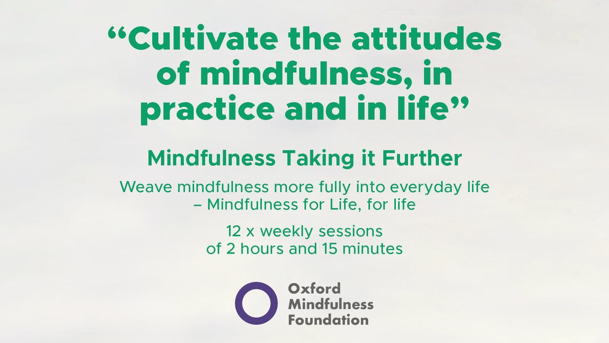 OMC_mindfulness's tweet photo. The Taking it Further curriculum develops your learning from the 8-week course in a number of new ways as a broader set of formal mindfulness practices are introduced.
Learn more here: https://t.co/UMm5nEarun
#mindfulnessonline #mindfulnesspractice #takingitfurther https://t.co/9pEdbcK6E1