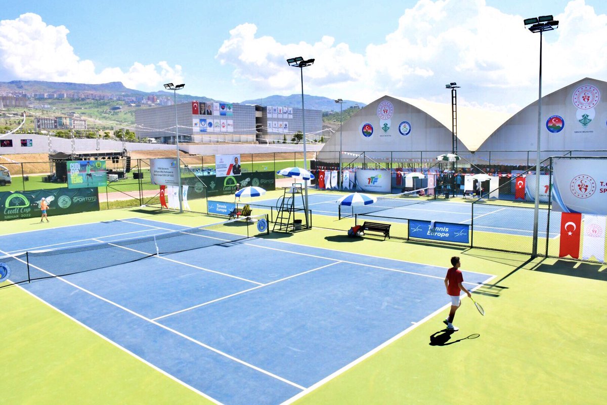 GSB_Sirnak's tweet photo. Uluslararası Cudi Cup Tenis 🎾 Turnuvamız Cudi dağı ⛰ eteklerinde tüm hızıyla devam ediyor. Katılım sağlayan tüm sporcularımıza başarılar diliyoruz. 😊

#CudiCup 🎾
#Tenis
#Şırnak https://t.co/0BHqlhLRW3