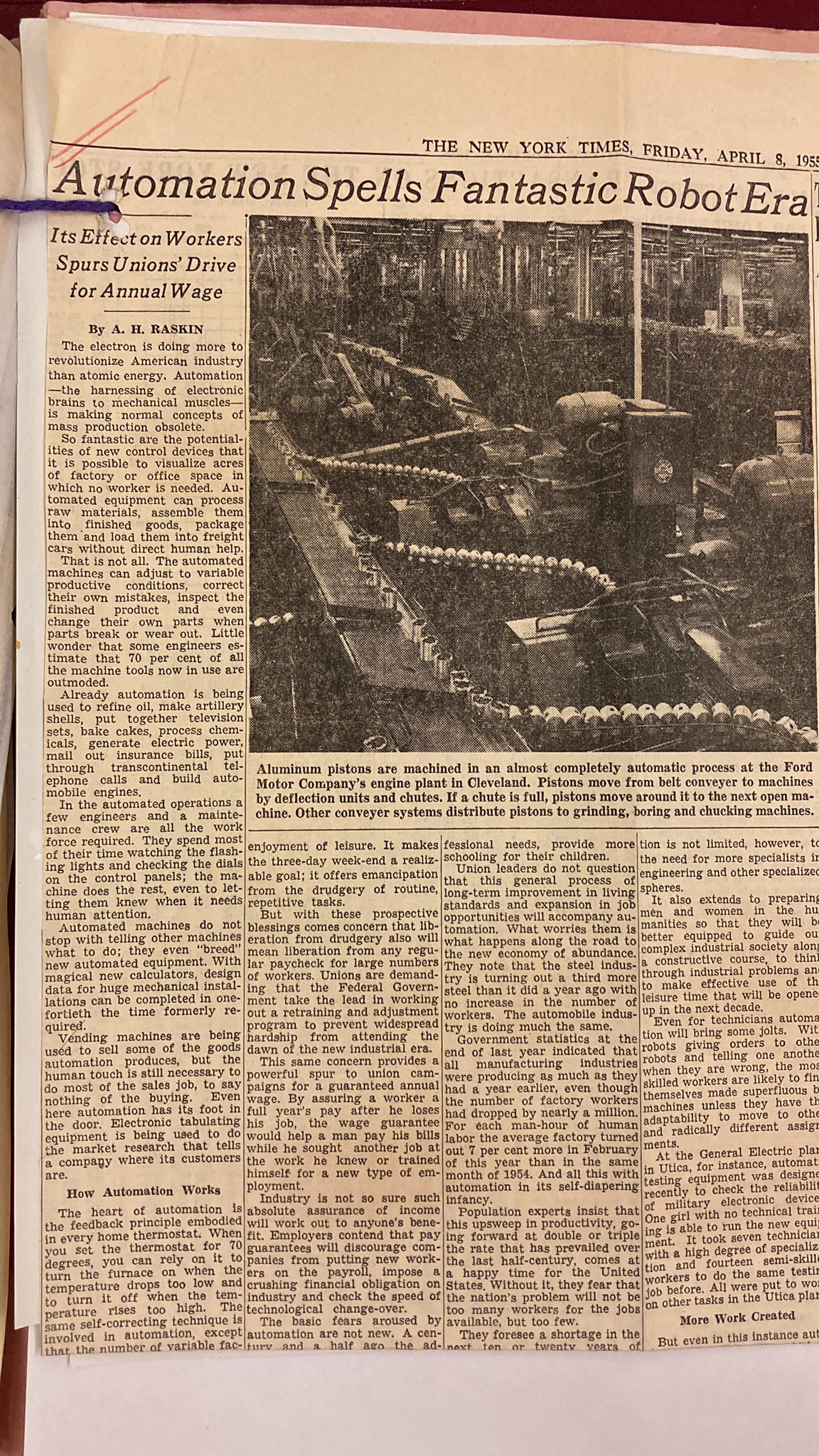 Automation fears in the 50s, found on twitter, see https://twitter.com/abenanav/status/1526854505136021505