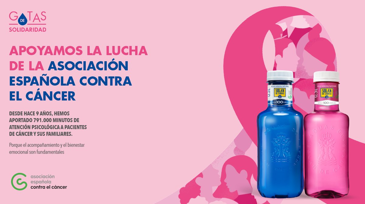 Solan_de_Cabras's tweet photo. Un año más, ¡apoyamos el trabajo de la Asociación @ContraCancerEs con nuestra iniciativa #GotasDeSolidaridad! ¿Te gustaría participar? Publica un tuit compartiendo nuestro hashtag. Estarás donando un minuto de atención psicológica a pacientes con cáncer y familiares. https://t.co/cEYTwwL9GW