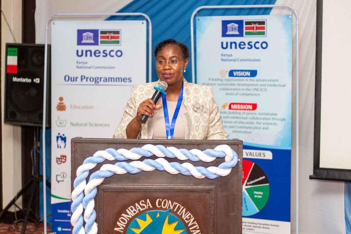 UnescoYouthKe's tweet photo. The secretary general @NatcomUnescoKe Dr. Evangeline Njoka during the ongoing #KNATCOM6Conference at Mombasa that has attracted many stakeholders.
@NatcomUnescoKe @UnescoEast https://t.co/GLWQ3MSwlg