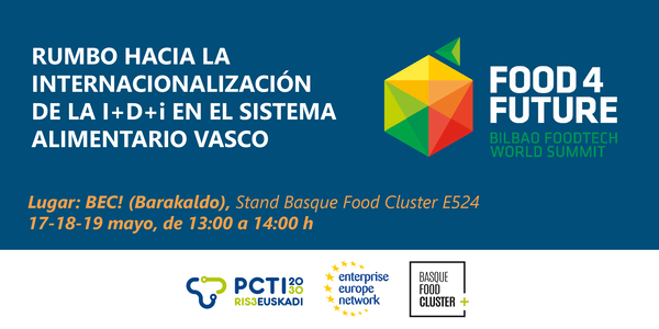Innobasque's tweet photo. ¿Quieres afrontar proyectos innovadores y de I+D y abrir nuevos mercados? Apúntate a la sesión del 19/05 que tendrá lugar en la feria @expofoodtech 
Sesión:🍎Alimentación saludable, con la presencia de @GrupoAAguinaga y #Befoodlab.
👉https://t.co/b2VdeRIuOx
#F4F2022 #innovación https://t.co/VX3Kk0JoD5