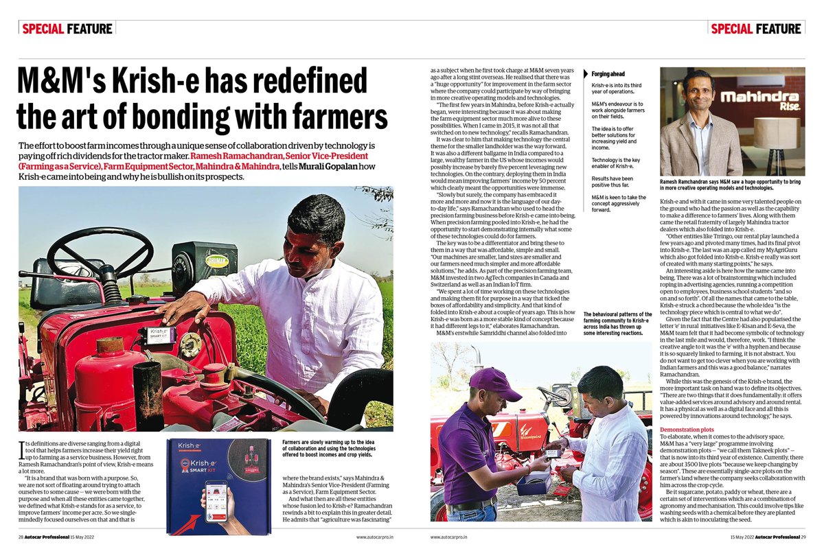 autocarpro's tweet photo. The May 15 issue of Autocar Professional is a Mobility Startups special and it gets you key strategies adopted by top two-wheeler OEMs, the winds of change in the tractor segment. https://t.co/vt6E8GUJYN https://t.co/wqBYEYkUwV