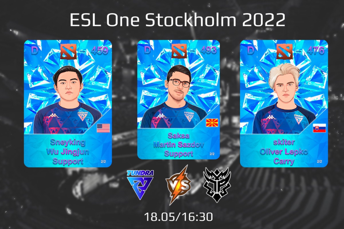 Three players from our NFT collection: Sneyking,Saksa,skiter🔥 
Will Predator be able to defeat Tundra, who seized the advantage from the very beginning 🔜
Who will get to the final of the top grid and get one step closer to the prize money of $ 200,000 and 500 DPS💵
#NFT #Dota2