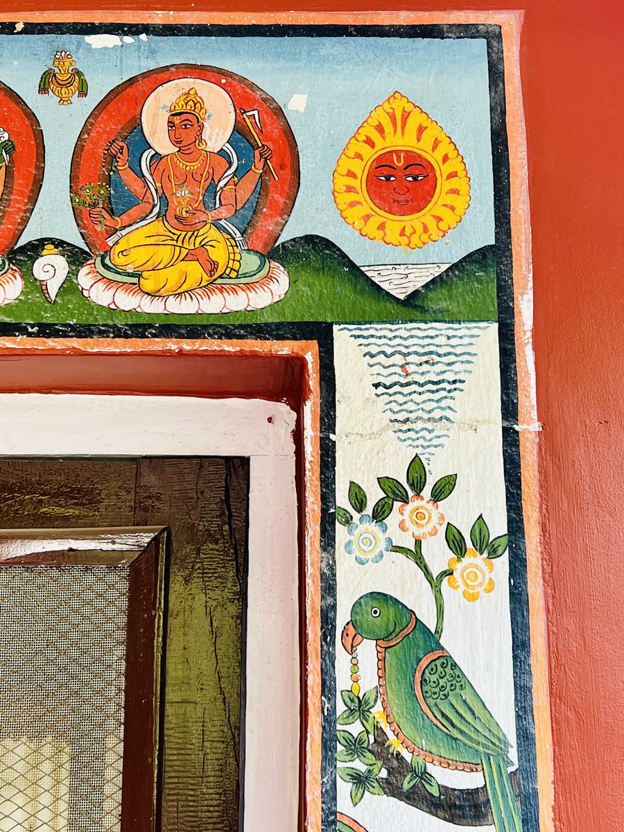 SantiSchool's tweet photo. Detail of the doorway to our new office space in #kathmandu. #nepal #art #buddha #beauty https://t.co/h7iZOrPf8m