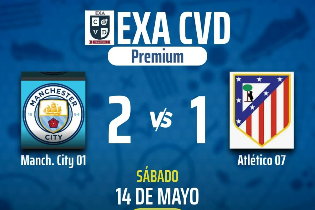 asoexacvd's tweet photo. 📸 de la 6ta fecha de la Categoria Premiun #ElExaSomosTodos #EnBuscaDeLaGloria🏆

#City01 (2) vs (1) @atletic07 https://t.co/96Vl2G6NRo
