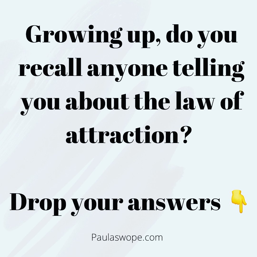 PBSwope's tweet photo. No one ever told me about the law of attraction. No one ever told me about the power my thoughts have. I learned the hard way. 

What’s your experience with this? I want to hear your story. 💕 💕 

A simple “yes” or “no” will do, but I’d love some details. https://t.co/vF8XMggd2T
