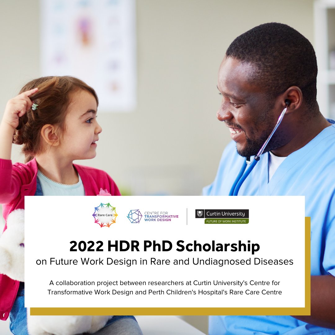 (1/5) New #PhD scholarship alert🚨

Are you interested in researching transformative #workdesign as a way to address challenges facing the child health care system?🧒🏥

Find out more and apply here 👇
futureofworkinstitute.com.au/phd-opportunit…