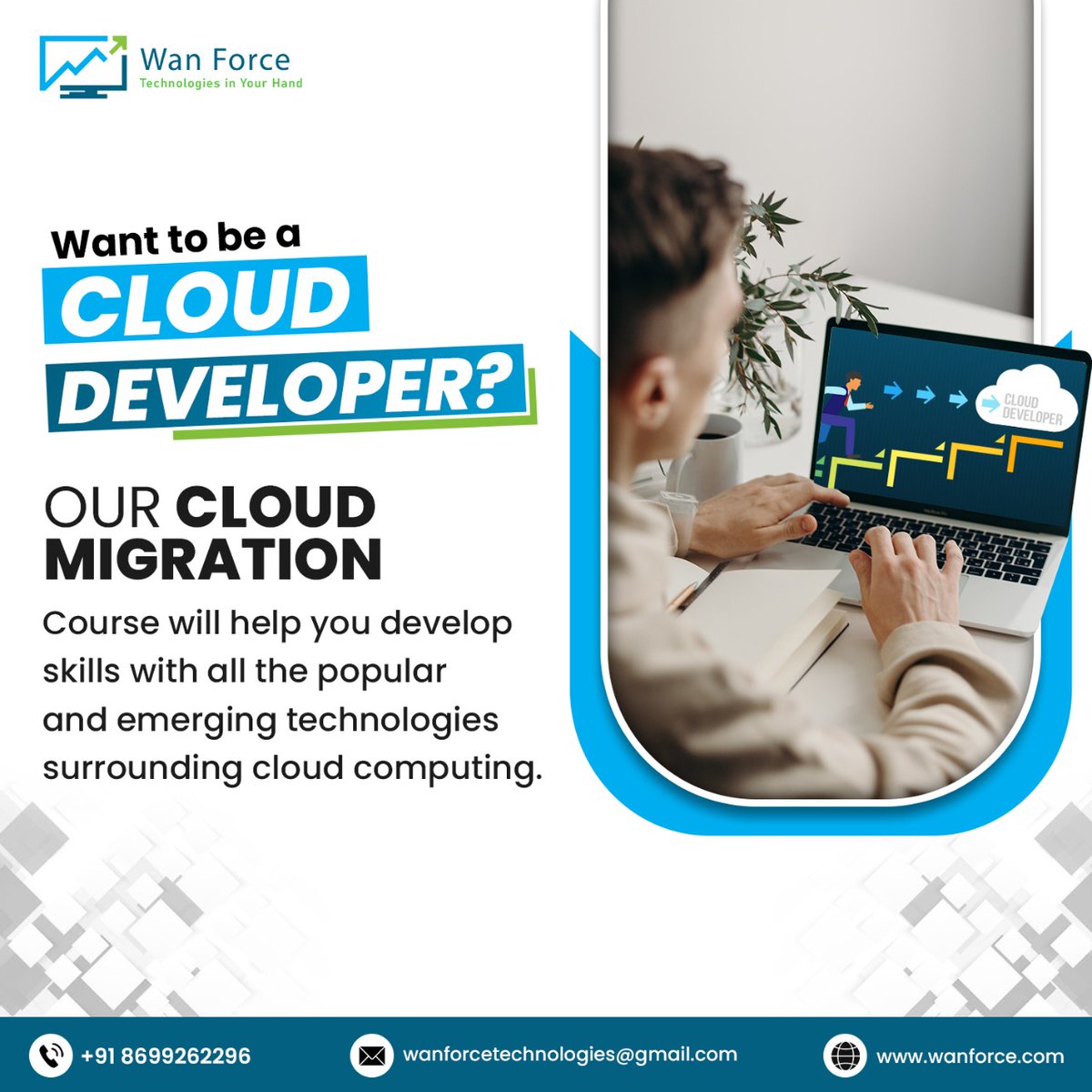 wanforcetech's tweet photo. ☁Cloud Developer is a one-stop solution for all your IT needs. Learn Cloud Migration to move an application or service from one cloud platform to another. 

☁Cloud Migration Training is a great way to reduce the cost of IT infrastructure and maintenance. ⁣
#CloudMigration https://t.co/ubCiYqfSpQ