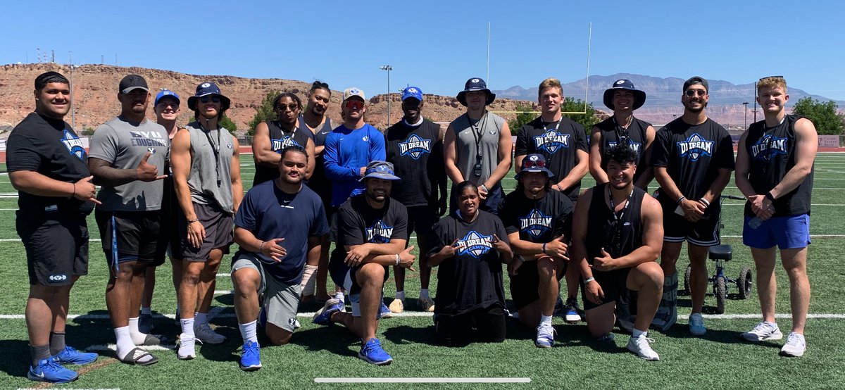 Thank You  <a href="/jaxkaufusi/">Jackson Kaufusi</a> <a href="/malik9moore/">malik moore</a> <a href="/KeenanPili7/">Keenan Pili</a> <a href="/bronsonandrus19/">Bronson Andrus</a> <a href="/FalanikoPeter/">Peter Falaniko</a> <a href="/WilgarPayton/">Payton Wilgar</a> <a href="/brooksmaile90/">BROOKS MAILE</a> <a href="/pepetanuvasa20/">Pepe Tanuvasa</a> <a href="/Dlo_Gunter/">D'Angelo Mandell</a> <a href="/Lopini4/">Lopini Katoa</a> <a href="/Ammon_Hann1/">Ammon Hannemann</a> @JTukuafu104 <a href="/JacobConover17/">Jacob Conover</a>  for letting me help out with the D1 Dream Camp! It was so much fun and a success! 😇💙🤍🏈