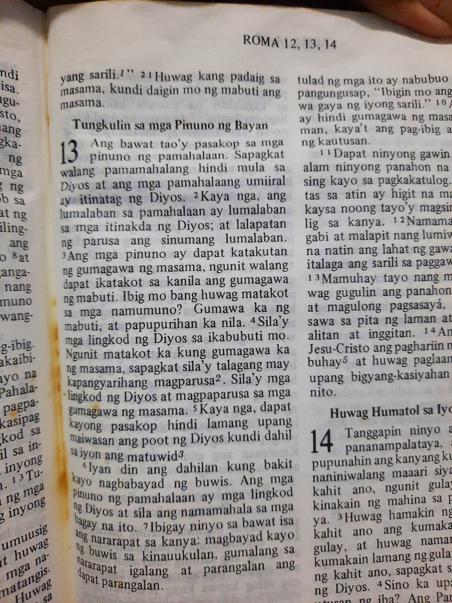 CasteloNenita's tweet photo. @yeojachinguxxxx @Dalandan_01 @gmanews @sandraguinaldo Magbasa ng Biblia para sa ikabubuti ng lahat 
Roma 13 1-7 https://t.co/iCWy7e0UCj