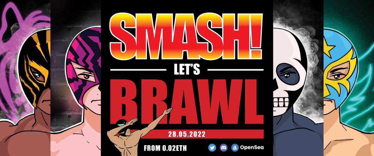 SmashSlam's tweet photo. Get ready to SMASH!
Coming Soon: 28.05.2022
Discord: https://t.co/VkWfaRYbVF

#NFT #openseanft #nftthailandcommunity #opensea #NFTTHAILAND #NFTartist #NFTCommunity #NFTCommunity #nftcollector #nftartist #NFTs #NFTdrop #opensea #eth #NFTJPN #animenft #SMASHVILLE #WWE #luchalibre https://t.co/nVif0D3ki7