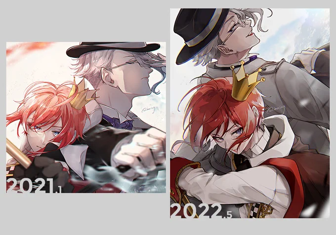 前に同じような絵描いてて笑っちゃったので比べてみました
少しはましになったと思いたい 