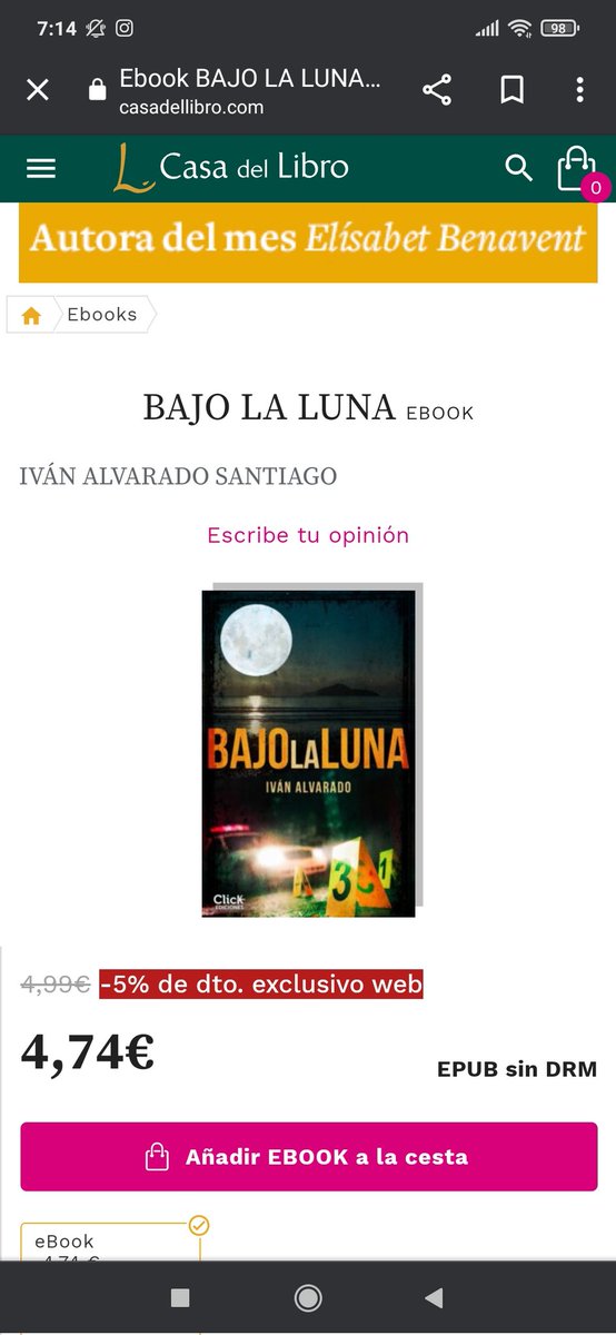 SombraCuervo_'s tweet photo. Hoy es el día! Acaba de salir a la venta mi segunda novela en formato digital, Bajo la luna. Un thriller ambientado en el pueblo donde nací, Montgat. 
En breves hablaré sobre la tirada en físico y la presentación ❤️🔥 https://t.co/FtvY3Y20Yq
