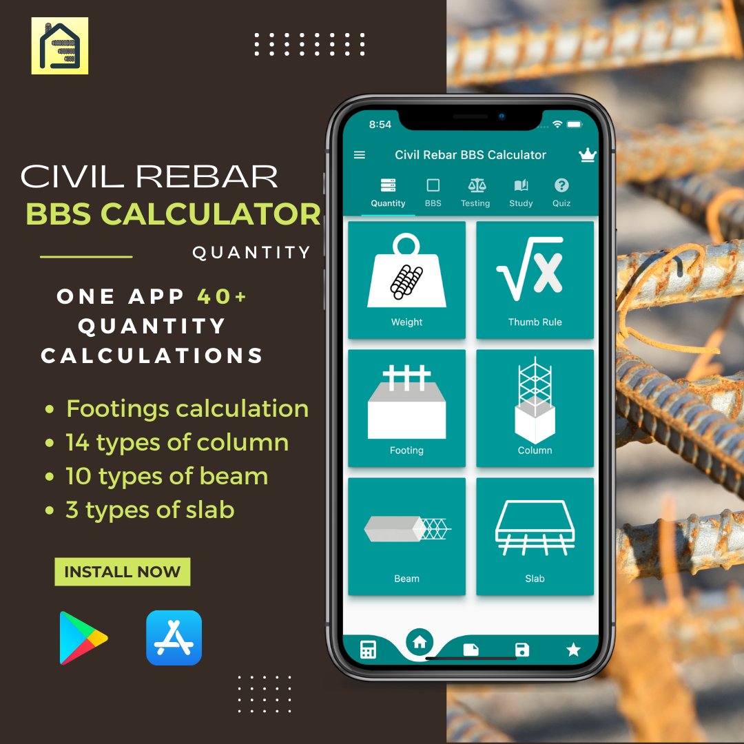 constropedia's tweet image. Civil rebar BBS calculator
play.google.com/store/apps/det…

#construction #civilengineering #civilengineer #smartwork #constructionsite #building