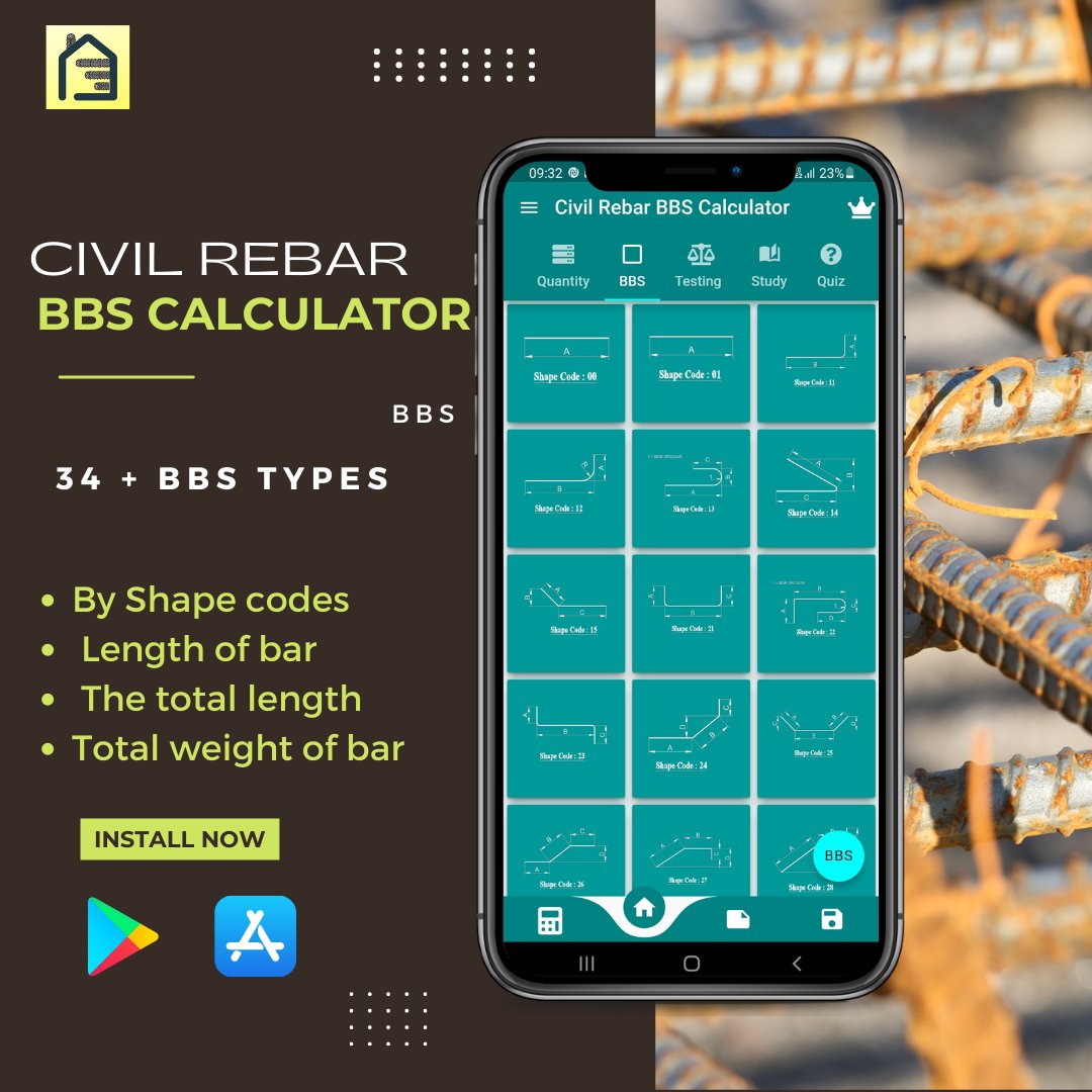 constropedia's tweet image. Civil rebar BBS calculator
play.google.com/store/apps/det…

#construction #civilengineering #civilengineer #smartwork #constructionsite #building