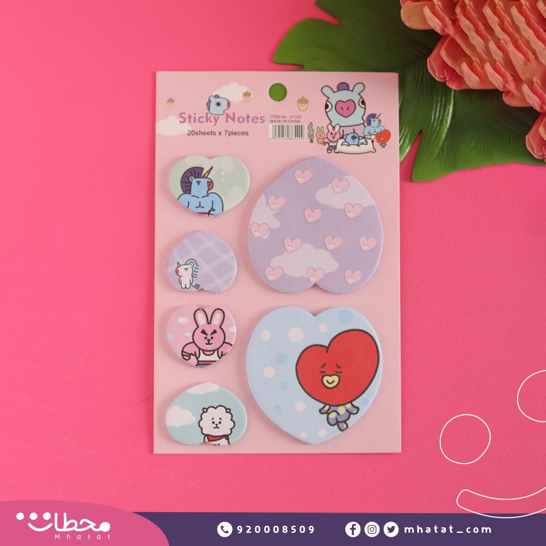 مجموعة من ستكيرات الملاحظات والنوتات بأشكال ورسومات منوعة، لتناسب دفاترك ومذكرات يومياتك 🗒️🎶
بـ 6.90 ريال

تجدونها في: محطة بنات > دفاتر وقرطاسية
ow.ly/AswA50J8qe7