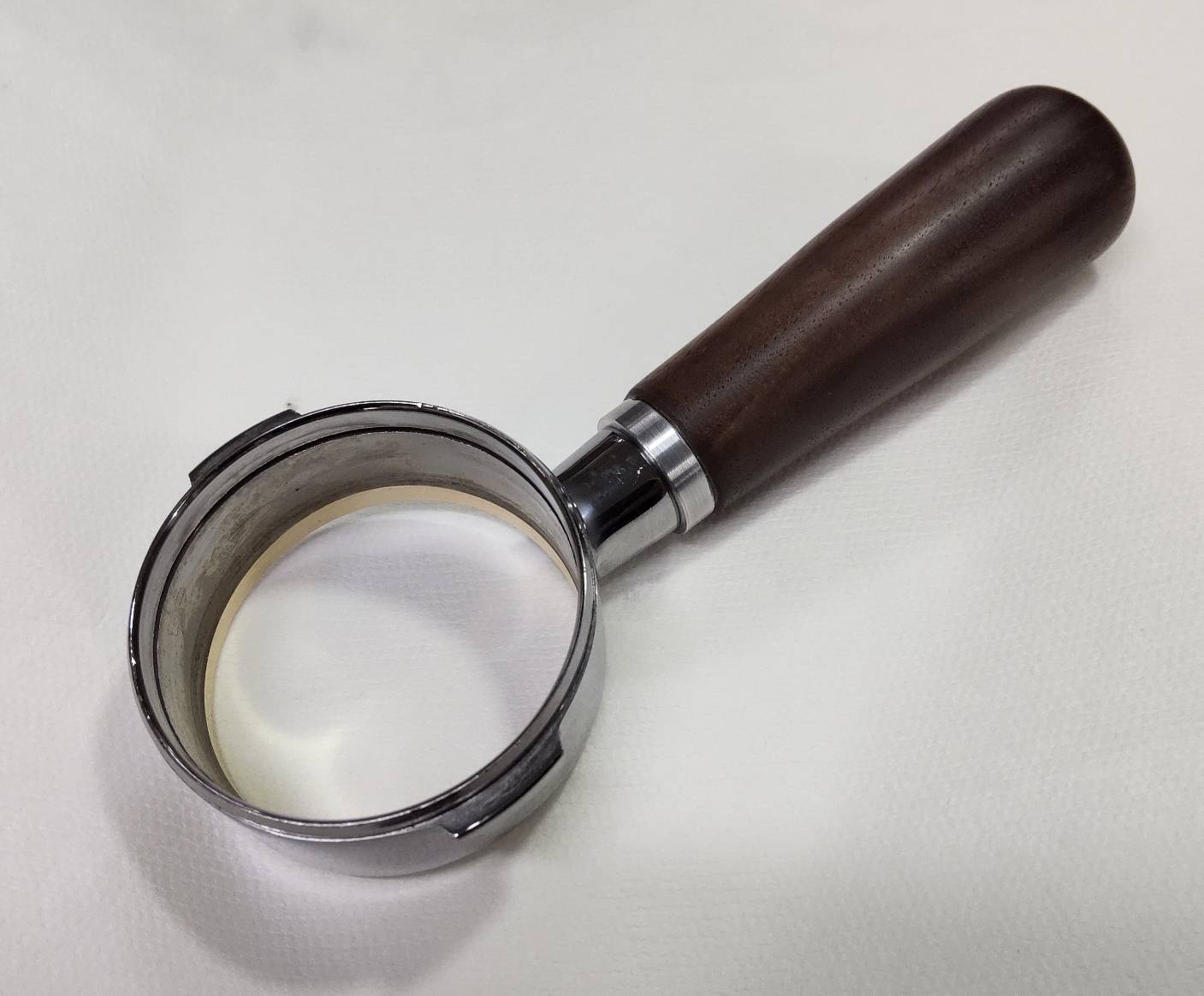 La Pavoni☆パボーニ 49mm ボトムレスフィルター☆ウッドハンドル 中古