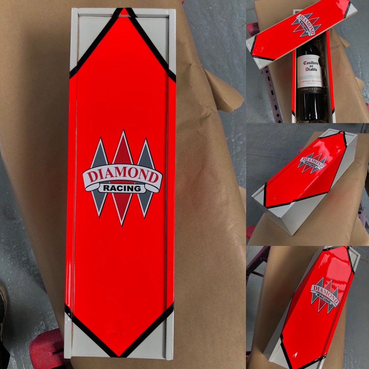 Cosmicjackracin's tweet photo. Hello. I have been spending a lot of time sign Hughie from Diamond racing. I recently made him this wine box in honour of your car. Would be great to hear what you think of it? @F1MikaHakkinen #f1 #Champions #wine #oneofakind https://t.co/ZiMHTV0SvB
