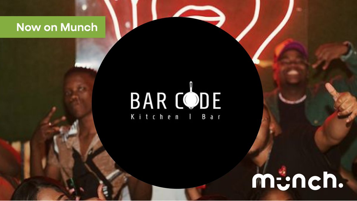 Barcode Hatfield is now on Munch! 

Where friends and good times meet🍹🥘 Download the Munch App and start ordering today! munch.cloud

#restaurant #pointofsale #orderonline #digitalordering #payments