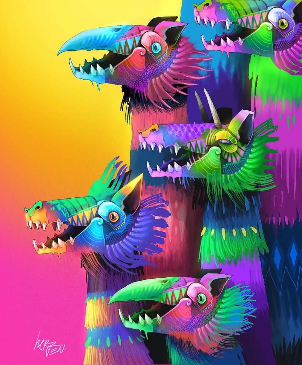 herzven_'s tweet image. WARAK NGENDOG
is a mythical creature resembling a rhinoceros carrying eggs on its back.
Its head is like a dragon (Chinese), its body is the combination of buraq.

#nft #nfts #illustration #nftcommunity #warakngendog #herzven