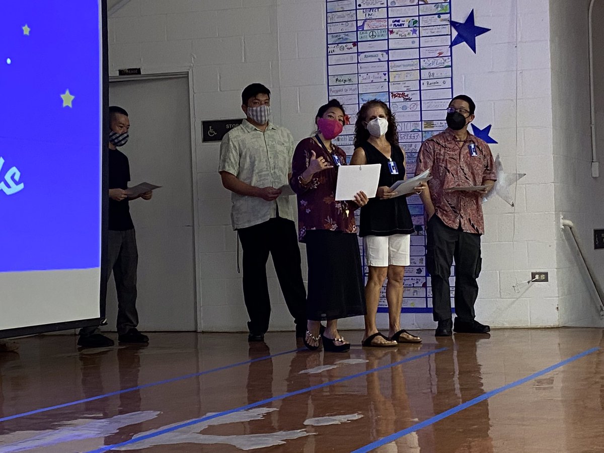 Moanalua Middle School's, "7th Grade Mustang Awards Night."  Great to see our families and great to celebrate our students. #mmsherd #808educate