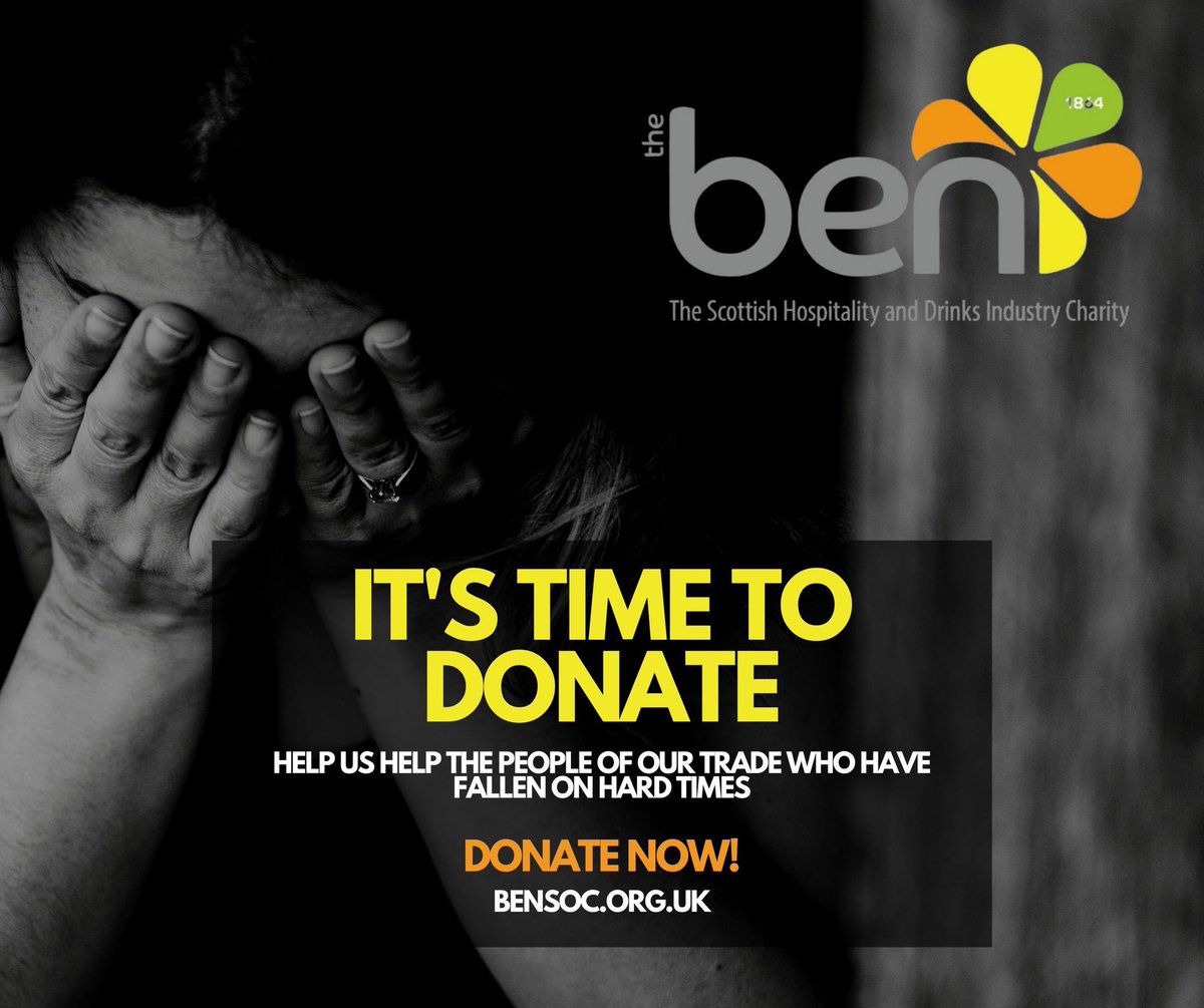 We need your #donations! 
We need your help to assist those of the drinks &amp; hospitality industry in #scotland! 
Every single penny counts! 
Please donate and #RT <a href="/TheSLTN/">SLTN</a> <a href="/SLTAssociation/">The SLTA</a> <a href="/OntradeM/">OnTrade Magazine</a> <a href="/Respitality/">Respitality</a> <a href="/HITScotland/">HIT Scotland</a> 

justgiving.com/bensoc/donate
