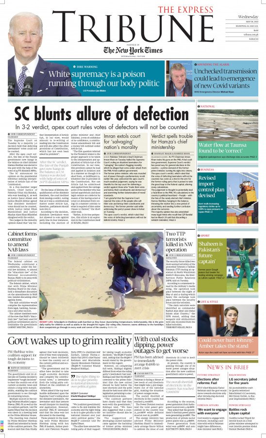 etribune's tweet photo. TODAY'S PAPER
MAY 18, 2022
For more: https://t.co/UJaLvPotRX
#etribune #news #latest #epapers https://t.co/rGLOa7zxtU