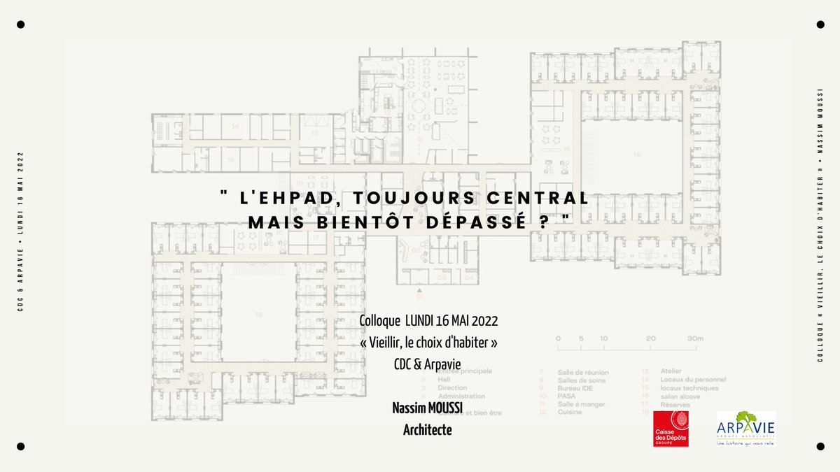 ⚡️Ravi d’avoir pris la parole et d’avancer quelques pistes sur : « L’#Ehpad toujours central mais bientôt dépassé ? »

Lorsqu’il est question de la fin de vie, les prêt-à-penser sont nombreux d’où l’importance de se rencontrer.

👉🏾 Merci <a href="/CDC_Habitat/">Groupe CDC Habitat</a> &amp; #Arpavie pour l’invitation