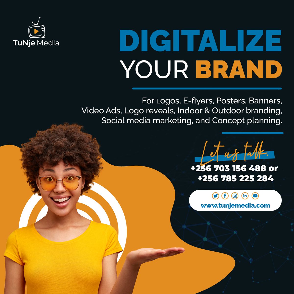 Branding helps you stand out in a saturated market.

Let TuNje media help you stand out.

tunjemedia@gmail.com
tunjemedia.com
#brandingservices
#videographyservices