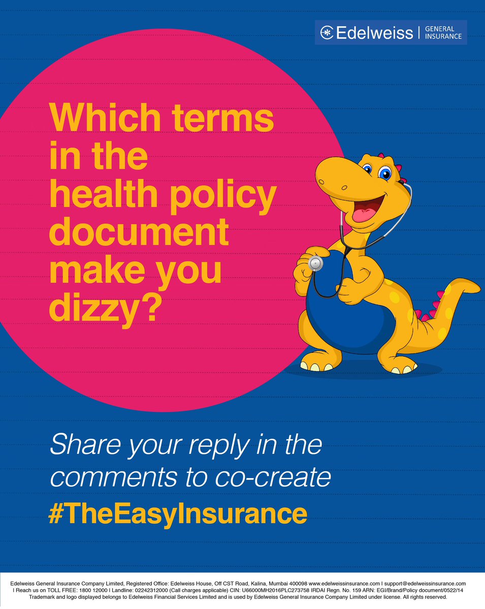 hi_zuno's tweet photo. To help create #TheEasyInsurance share all the confusing terms, jargon and processes from the policy document that you wish to simplify.
Drop in your replies in the comments below and #TakeUsForGranted to do the rest.
#EGI #PolicyDocument https://t.co/93F0FUN6zr