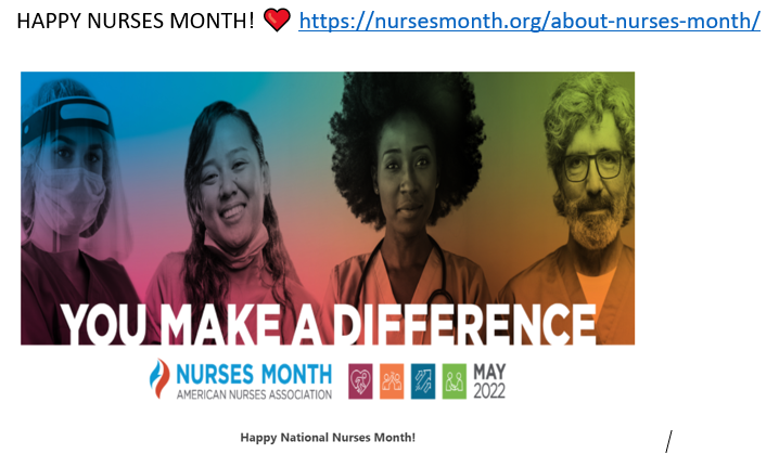 Join live virtual party, story jam TODAY! Nurses Month❤ Week 3–Prof Development (May 15-21). ANA & nurses across the country connect to recognize & celebrate nursing, May 18 @ 1 pm ET. Register FREE nursesmonth.org/about-nurses-m…  #TheOtherPPE #LivingPathway #ANCCPathway @AnaCindee