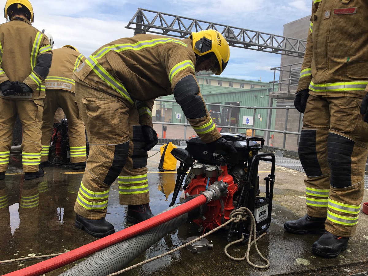 AvonFireRescue's tweet photo. Yesterday’s training with light portable pumps to lift water from open water. Bringing theory to practice. #AvonFire #WT0222 @SevernPark https://t.co/YJuf85xUAv