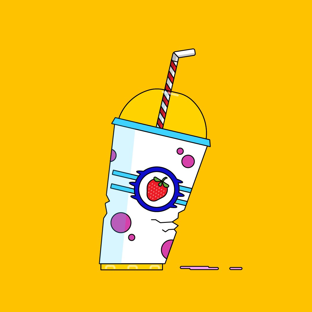 ChonkeeC's tweet photo. Burppp... This milkshake was very good, according to the chonkee who had it.
#nft #nftspace #OpenSeaNFT #NFTartist #chonkeez #milkshake  #sweetness #strawberry #design #illustration #yummy #newproject #NFTCommunity #NFTProject https://t.co/Bn7eaqOiqI
