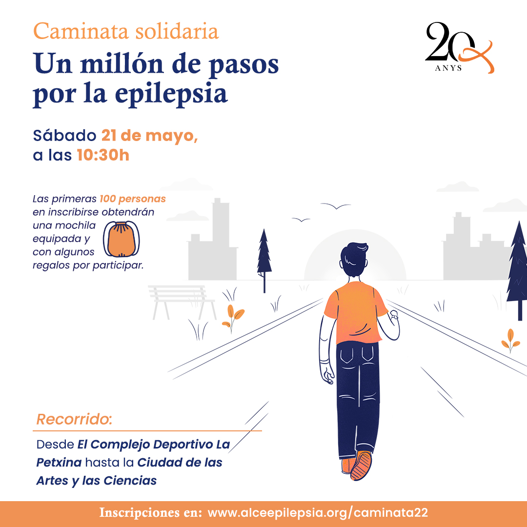 ALCEEpilepsia's tweet photo. El próximo 21 de mayo hemos organizado una Caminata Solidaria por la Epilepsia para recoger #Unmillondepasos por la #Epilepsia. Las 100 primeras personas en inscribirse obtendrán una mochila equipada para la carrera y con algún que otro regalito.
¡Os esperamos! 🧡 https://t.co/pqfspkv131