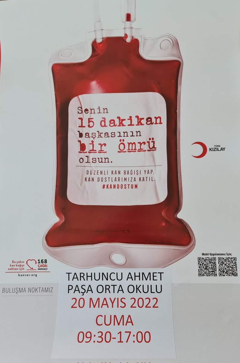 Kan dostlarımızı okulumuza bekliyoruz. Kan ver Hayat kurtar...
#KanDostum
<a href="/tcmeb/">Millî Eğitim Bakanlığı</a> <a href="/MemAnkara/">Ankara İl Millî Eğitim Müdürlüğü</a> <a href="/KeciorenMEM/">Keçiören İlçe Milli Eğitim Müdürlüğü</a>
<a href="/KanverOrg/">Türk Kızılay Kan Hizmetleri</a>