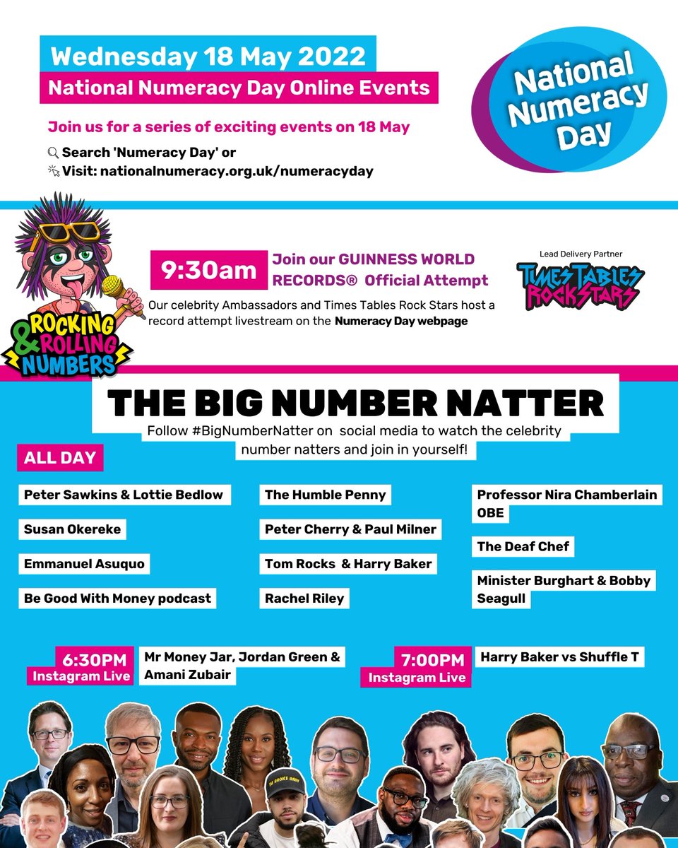 DyscalculiaNet1's tweet photo. Let's get a #BigNumberNatter thread going!  How do you feel about maths?

It's #NationalNumeracyDay @nationalnumeracy! Lots going on throughout throughout day with plenty of Dyscalculia content with @DyscalculiaNet1  😀 https://t.co/qQFaivYRMg