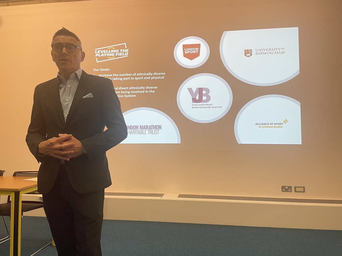 keithfraser2017's tweet photo. Morning Tweeps - London event for @LtPFUK . Thanks @SophieKLinden ; @LondonSport for hosting. Amazing event bringing together community groups, Youth Justice Services, @LMCT (sponsors) and others using #PowerOfSport 2 tackle #OverRepresentation of minority children in #YJS https://t.co/52Ce9whLrA