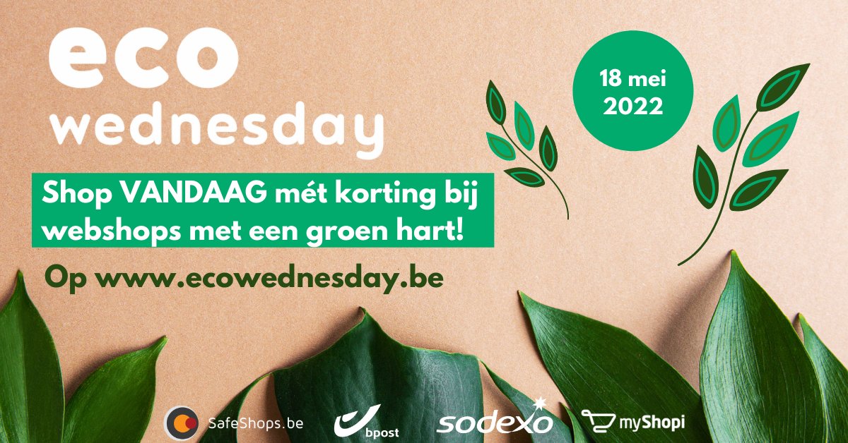 RAJA neemt deel aan #ecowednesday! 💚 Hier kan je vandaag meer dan 100 webshops met een groen hart terugvinden én een actie op duurzame producten. Heb jij onze promotie op gerecycleerde luchtkussenfolie en luchtkussenzakjes al gezien? 👇🏼 fal.cn/3oHX7