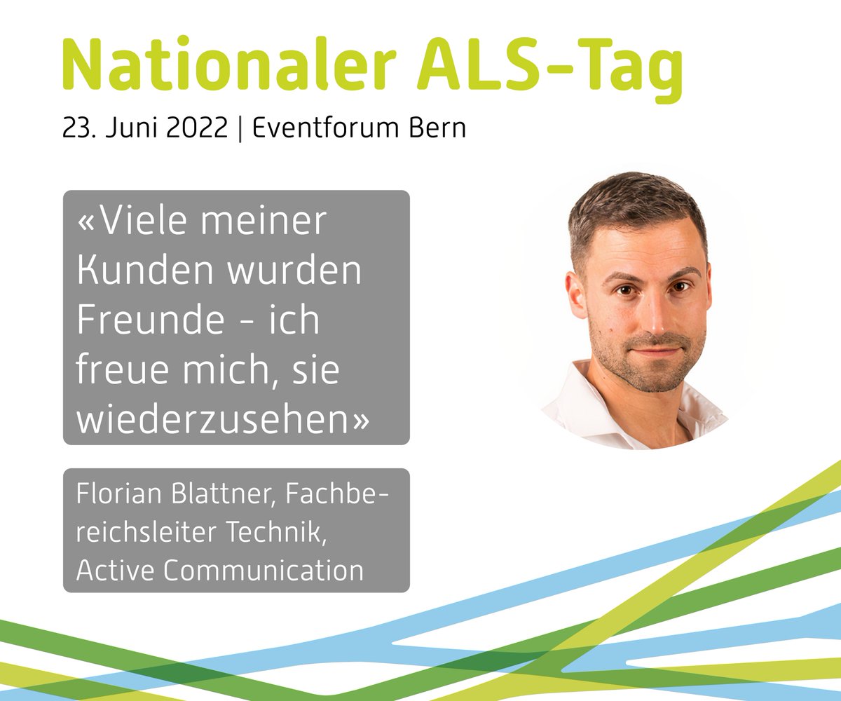 Nationaler ALS-Tag 2022 mit Active Communication AG (<a href="/paraplegiker/">Schweizer Paraplegiker-Stiftung</a>) Spezialist für digitale Assistive
Technologien als-schweiz.ch/angebote/als-t…
#ALSMNDWithoutBorders #ALSTagSchweiz2022 #journeeSLAsuisse2022