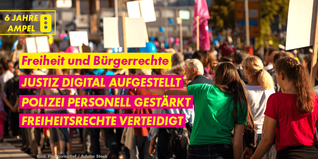FDPFraktionRLP's tweet photo. Wir stehen für Freiheit und Bürgerrechte! 🗽 Deshalb haben wir die Digitalisierung unserer Justiz zügig vorangetrieben, unsere Polizei auf bald 10.000 Köpfe aufgestockt und sind Anwältin von individueller Freiheit der Bürger:innen unseres Landes. (5/8) https://t.co/LLeoRLsD6K